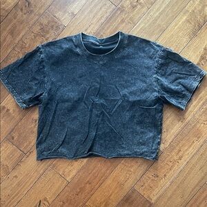 Black Cropped T-Shirt